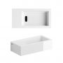 Umywalka 36x18 cm prostokątna ścienna-nablatowa biała CL0308032 Clou New Flush zdj.3