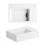Umywalka 36x24.5 cm prostokątna ścienna-nablatowa biała CL0313021 Clou Flush zdj.3