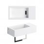 Umywalka 36x18 cm prostokątna ścienna-nablatowa biała CL031303102 Clou Flush zdj.3