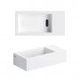 Umywalka 36x18 cm prostokątna ścienna-nablatowa biała CL0313031 Clou Flush zdj.3