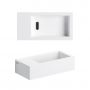 Umywalka 36x18 cm prostokątna ścienna-nablatowa biała CL0313032 Clou New Flush zdj.3