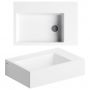 Umywalka 42.5x29 cm prostokątna ścienna-nablatowa biała CL0313221 Clou Flush zdj.3