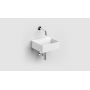 Umywalka 28x27 cm prostokątna ścienna-nablatowa biała CL031341002 Clou New Flush zdj.4