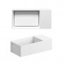 Umywalka 35x18 cm prostokątna ścienna-nablatowa biała CL031343002 Clou New Flush zdj.4