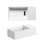 Umywalka 35x18 cm prostokątna ścienna-nablatowa biała CL0313430 Clou New Flush zdj.4