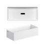 Umywalka 38x18 cm prostokątna ścienna-nablatowa biała CL0313431 Clou New Flush zdj.3
