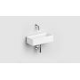 Umywalka 38x18 cm prostokątna ścienna-nablatowa biała CL0313431 Clou New Flush zdj.5