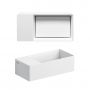 Umywalka 35x18 cm prostokątna ścienna-nablatowa biała CL031343202 Clou New Flush zdj.4