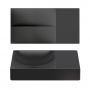 Umywalka 38x19 cm prostokątna ścienna-nablatowa czarna CL0330161R Clou Vale zdj.3