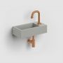 Umywalka 36x18 cm prostokątna ścienna-nablatowa szary/kamień CL0332030 Clou Flush zdj.4