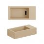 Umywalka 36x18 cm prostokątna ścienna-nablatowa brąz/beż CL0334031 Clou Flush zdj.3