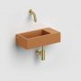 Umywalka 36x18 cm prostokątna ścienna-nablatowa brąz/beż CL0336031 Clou Flush zdj.4