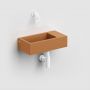 Umywalka 36x18 cm prostokątna ścienna-nablatowa brąz/beż CL0336031 Clou Flush zdj.5