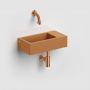 Umywalka 36x18 cm prostokątna ścienna-nablatowa brąz/beż CL0336031 Clou Flush zdj.6