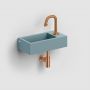 Umywalka 36x18 cm prostokątna ścienna-nablatowa niebieska CL0338030 Clou New Flush zdj.4