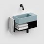 Umywalka 36x18 cm prostokątna ścienna-nablatowa niebieska CL0338031 Clou New Flush zdj.8