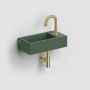 Umywalka 36x18 cm prostokątna ścienna-nablatowa zielona CL0342030 Clou New Flush zdj.4