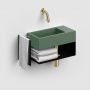 Umywalka 36x18 cm prostokątna ścienna-nablatowa zielona CL0342031 Clou New Flush zdj.7