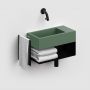 Umywalka 36x18 cm prostokątna ścienna-nablatowa zielona CL0342031 Clou New Flush zdj.8