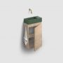 Umywalka 36x18 cm prostokątna ścienna-nablatowa zielona CL0342031 Clou New Flush zdj.9