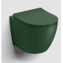 Miska WC z deską wolnoopadającą wisząca bez kołnierza zielony mat IB04012210242 Clou InBe zdj.1