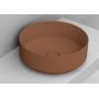 Umywalka 44x44 cm okrągła nablatowa brąz/beż D310561 Ceramica Dolomite Noemi zdj.1