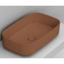 Umywalka 62x38 cm prostokątna nablatowa brąz/beż D311061 Ceramica Dolomite Noemi zdj.1