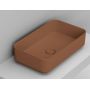 Umywalka 60x36 cm prostokątna nablatowa brąz/beż D311161 Ceramica Dolomite Noemi zdj.1