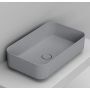 Umywalka 64x38.5 cm prostokątna nablatowa szary/kamień D311245 Ceramica Dolomite Noemi zdj.1