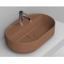 Umywalka 65x40 cm owalna nablatowa brąz/beż D312061 Ceramica Dolomite Noemi zdj.1