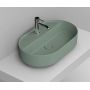 Umywalka 65x40 cm owalna nablatowa zielona D312075 Ceramica Dolomite Noemi zdj.1