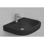 Umywalka 68x51 cm owalna ścienna czarna D461081 Ceramica Dolomite Mirto zdj.1