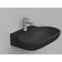 Umywalka 65x46 cm owalna ścienna czarna D461181 Ceramica Dolomite Mirto zdj.1