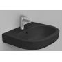 Umywalka 60x48 cm owalna ścienna czarna D461281 Ceramica Dolomite zdj.1