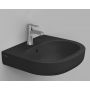 Umywalka 55x48 cm owalna ścienna czarna D461381 Ceramica Dolomite Mirto zdj.1