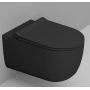 Miska WC wisząca bez kołnierza ze spłukiwaniem wirowym czarny mat D475781 Ceramica Dolomite Mirto Round zdj.1