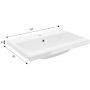 Umywalka 61x41 cm prostokątna meblowa biała 1052 Defra Go zdj.3
