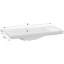 Umywalka 81x42.3 cm prostokątna meblowa biała 1074 Defra Bonito zdj.3