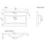 Umywalka 60x40.2 cm prostokątna meblowa biała 2422 O NAS Barcelona zdj.2