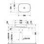 Umywalka 55x39 cm owalna nablatowa biała 23735532791 Duravit Zencha zdj.2