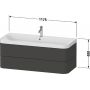 Umywalka z szafką 117.5 cm białą HP4349E22220000 Duravit Happy D.2 Plus zdj.2