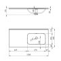 Umywalka 100.8x46 cm prostokątna meblowa biała 146035 Elita Skappa zdj.2