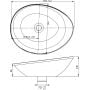 Umywalka 51.2x41 cm owalna nablatowa biała RE040500118060 Elita Oxy zdj.2