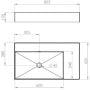 Umywalka 80.5x45.5 cm prostokątna ścienna zielona RE041461177010 Elita Level zdj.2