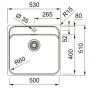 Zlewozmywak stalowy 53x51 cm stal 1270720295 Franke Smart SRX zdj.3