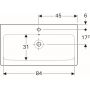 Umywalka prostokątna 90x48.5 cm 124090000 Geberit iCon zdj.2