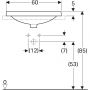 Umywalka 60x48 cm owalna biała 500724002 Geberit Variform zdj.3