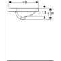 Umywalka 60x48 cm owalna biała 500724002 Geberit Variform zdj.4