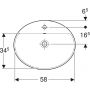 Umywalka 60x48 cm owalna biała 500724002 Geberit Variform zdj.5