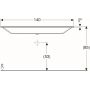 Umywalka prostokątna 140x48 cm 500276001 Geberit Xeno2 zdj.3